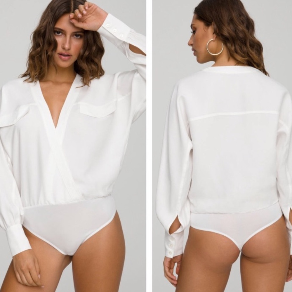 Good American UTILITY WRAP Bodysuit 2 medium